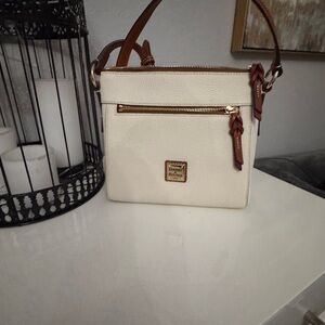 Dooney & Bourke Cream and Brown Crossbody Bag